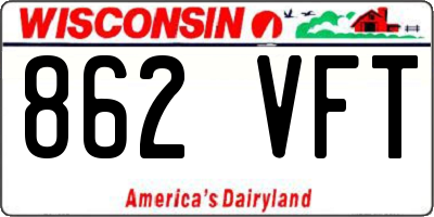 WI license plate 862VFT