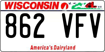 WI license plate 862VFV