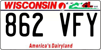 WI license plate 862VFY