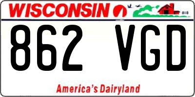 WI license plate 862VGD