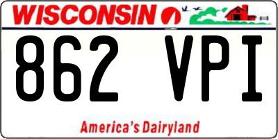 WI license plate 862VPI
