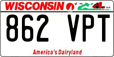 WI license plate 862VPT