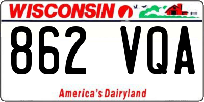WI license plate 862VQA