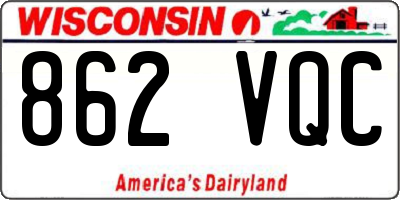 WI license plate 862VQC