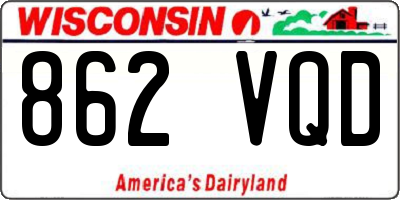 WI license plate 862VQD