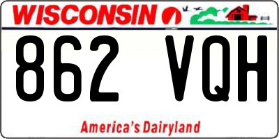 WI license plate 862VQH