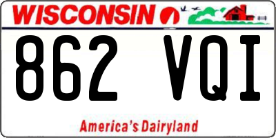 WI license plate 862VQI