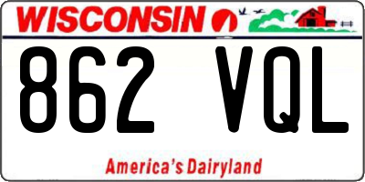 WI license plate 862VQL