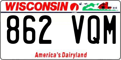 WI license plate 862VQM