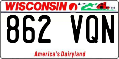 WI license plate 862VQN