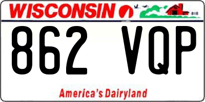 WI license plate 862VQP