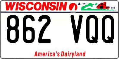 WI license plate 862VQQ