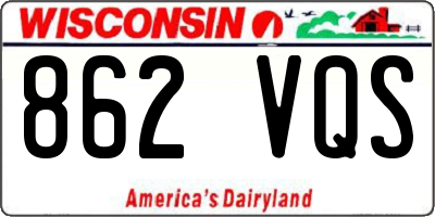 WI license plate 862VQS