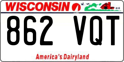 WI license plate 862VQT