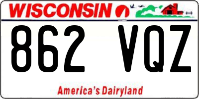 WI license plate 862VQZ