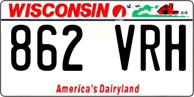 WI license plate 862VRH