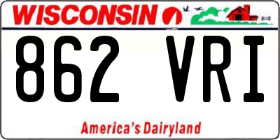 WI license plate 862VRI