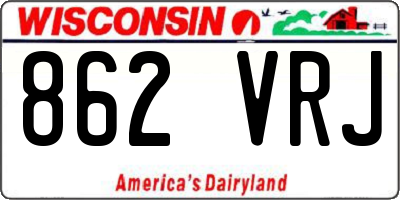 WI license plate 862VRJ