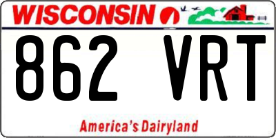 WI license plate 862VRT