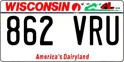 WI license plate 862VRU