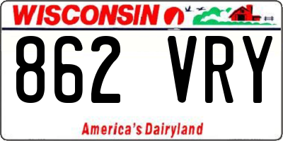WI license plate 862VRY