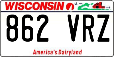 WI license plate 862VRZ
