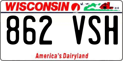 WI license plate 862VSH