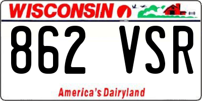 WI license plate 862VSR