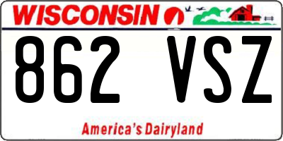 WI license plate 862VSZ