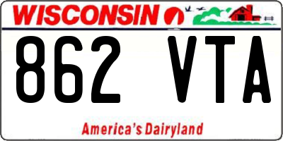WI license plate 862VTA