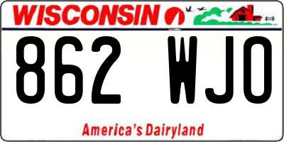 WI license plate 862WJO