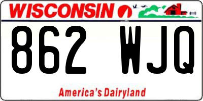 WI license plate 862WJQ