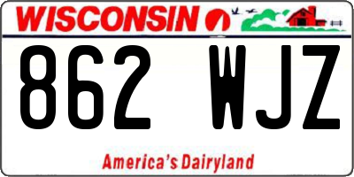 WI license plate 862WJZ