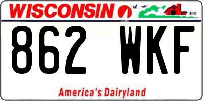 WI license plate 862WKF