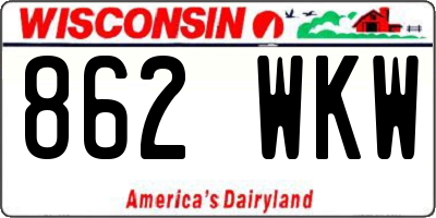 WI license plate 862WKW