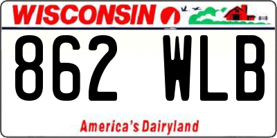 WI license plate 862WLB