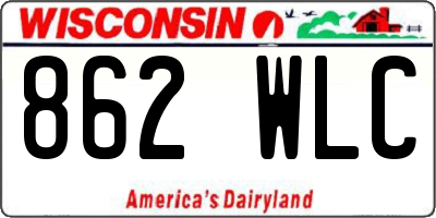 WI license plate 862WLC