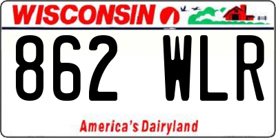 WI license plate 862WLR