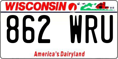 WI license plate 862WRU