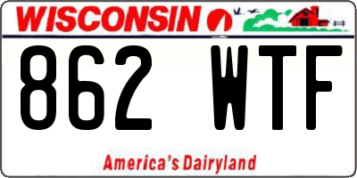 WI license plate 862WTF