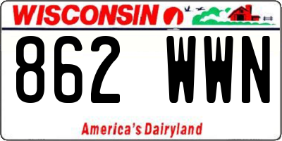 WI license plate 862WWN