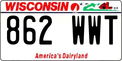 WI license plate 862WWT