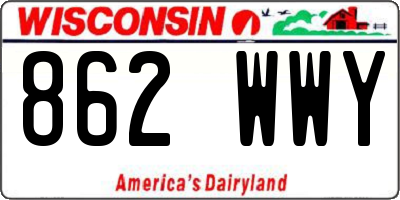 WI license plate 862WWY