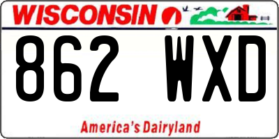 WI license plate 862WXD