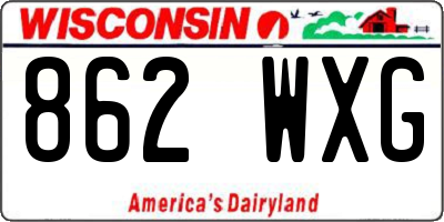 WI license plate 862WXG