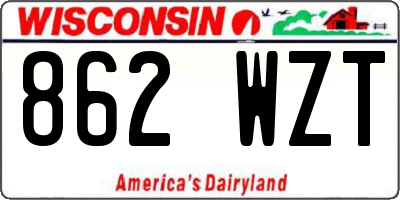 WI license plate 862WZT