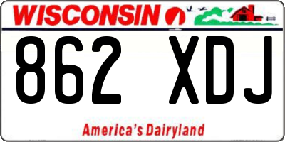 WI license plate 862XDJ