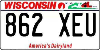 WI license plate 862XEU