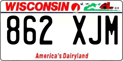 WI license plate 862XJM