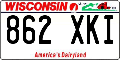 WI license plate 862XKI
